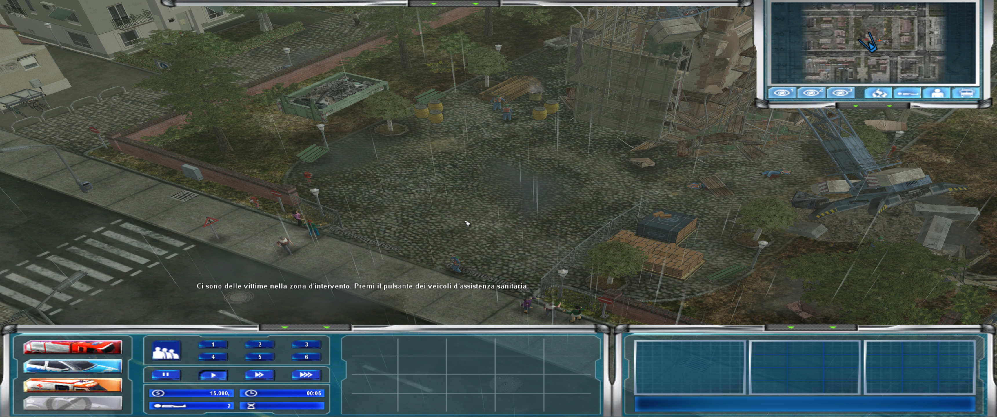 Without fix: stretched gameplay and full-width distorted HUD.